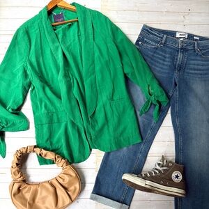 Violeta x Mango linen blend blazer